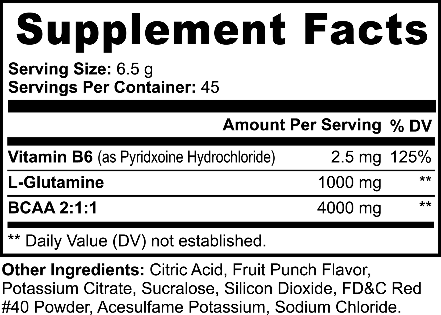 BCAA Pure Lean Recovery (Fruit Punch)
