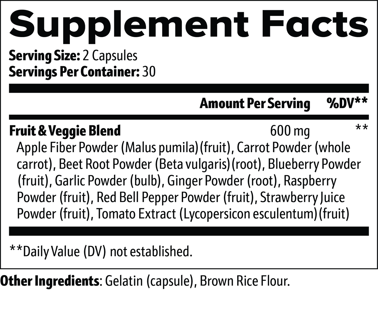 Natural Fusion (Fruit & Vegetable Capsules)